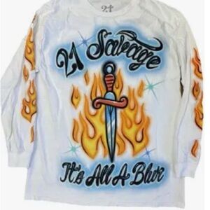 21 Savage White Graphic Shirt